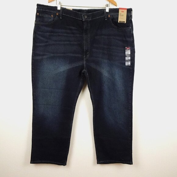 Levi's 559 Relaxed Straight Jeans Big Men's Size 52x30 Blue Denim Stretch - Picture 1 of 10